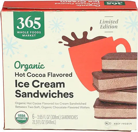 Hot Cocoa Flavored Ice Cream Sandwiches