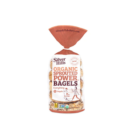 Organic Sprouted Power Bagels; Everything