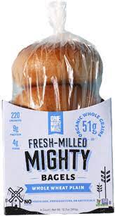 One Mighty Mill Wheat Plain Bagel