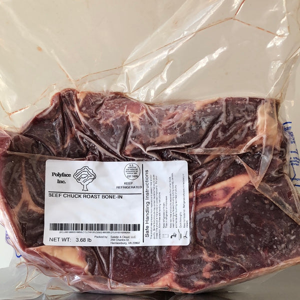 Polyface Beef Chuck Roast Bone-in $6/lb